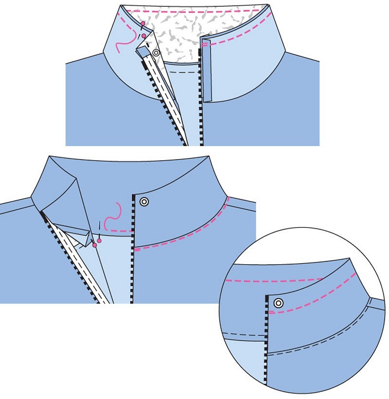 Свитшот с воротником стойкой, выкройка Grasser №364