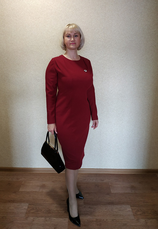 Бордовое платье от Okssana2016