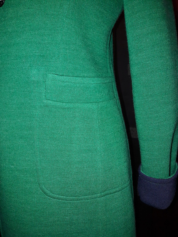 Осеннее пальто из двусторонней ткани джерси от Larisa-Sl