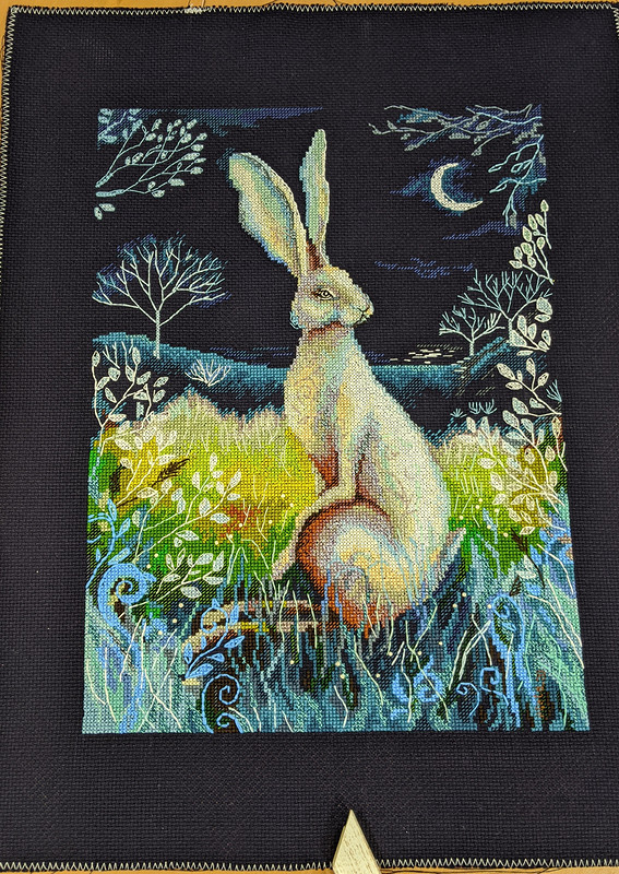 Вышитая картина: «Заяц в ночи» от Светлана pseta_