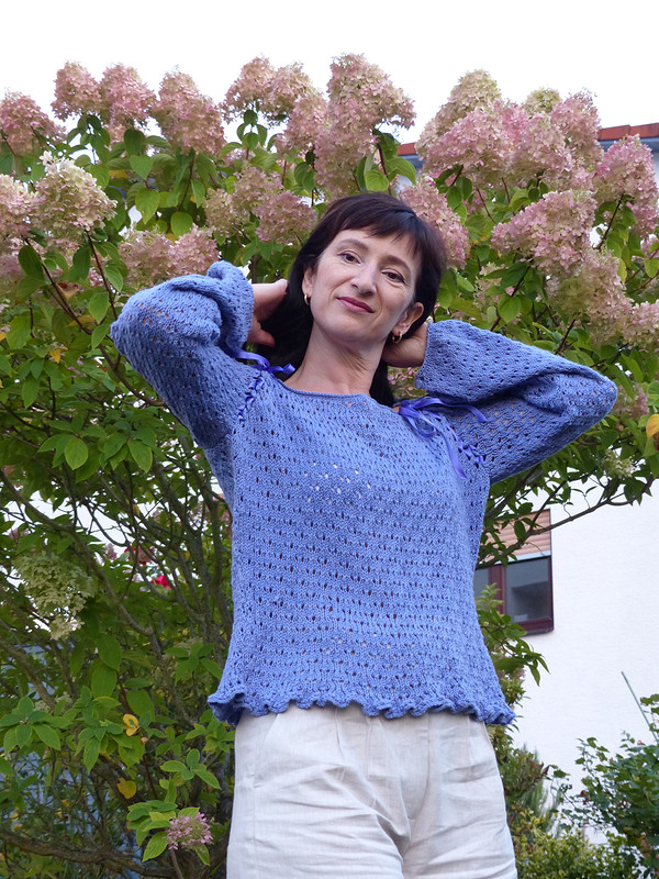 Голубая дымка - пуловер от Lanawind