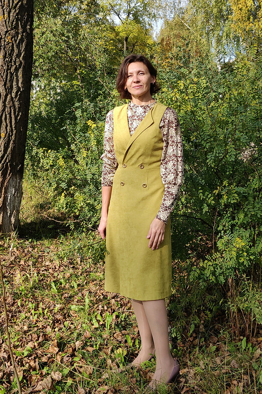 Зеленое платье-жилет от Светлана Бахвалова