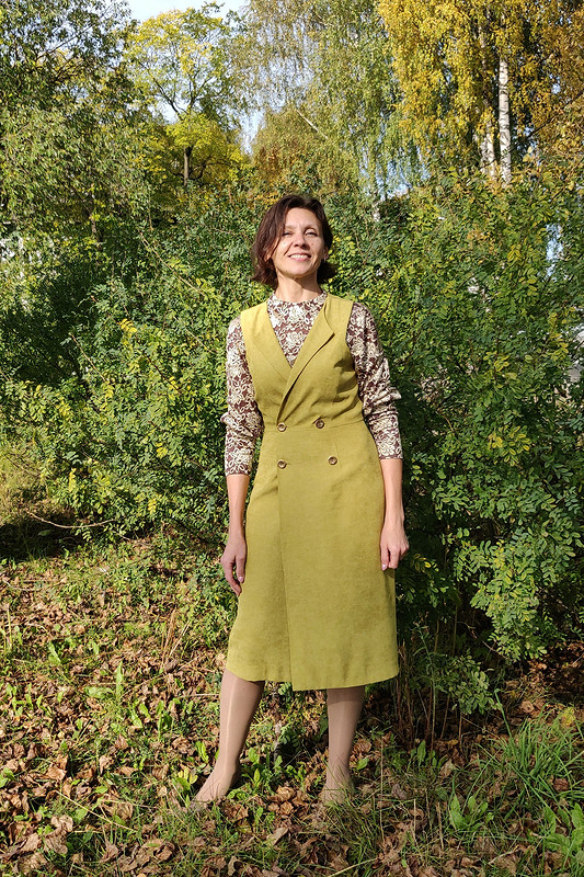 Зеленое платье-жилет от Светлана Бахвалова