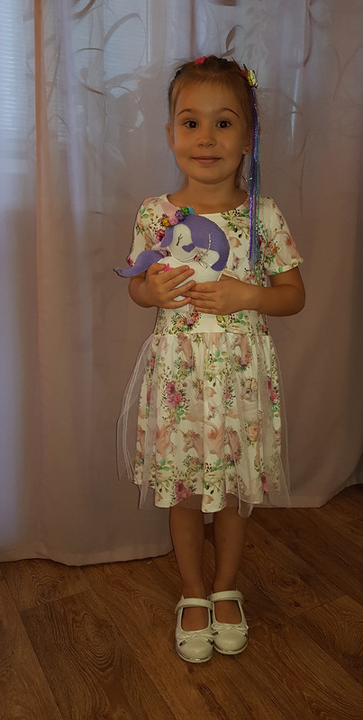 Платье для девочки с единорожками от Ольга Базуева