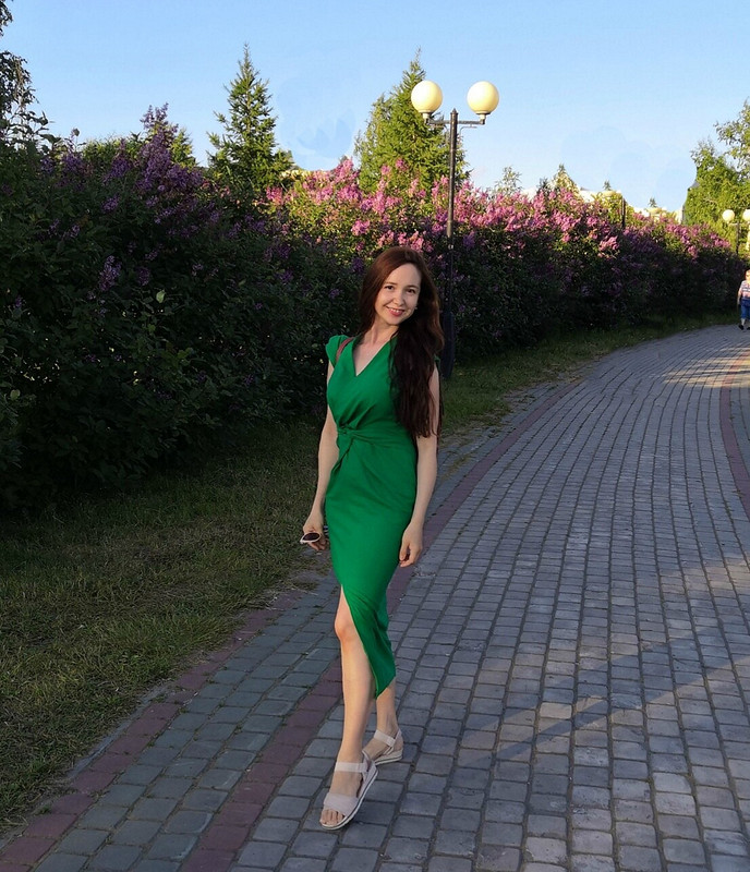 Платье «Зелено, льняно» от Julcha