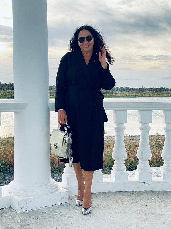 Чёрное платье-пальто от GalinaRodikova