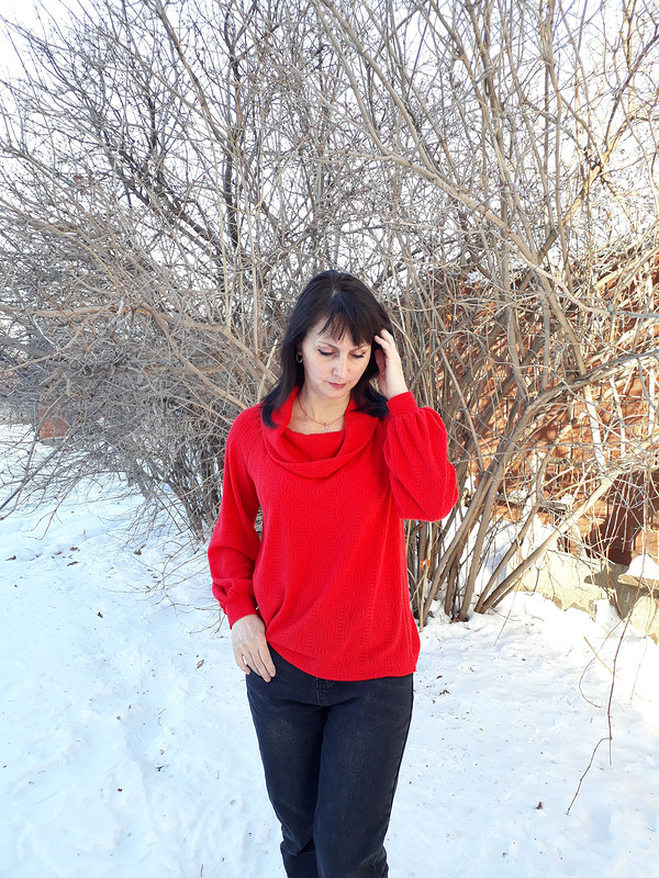Красный пуловер от Alena_Eschenko