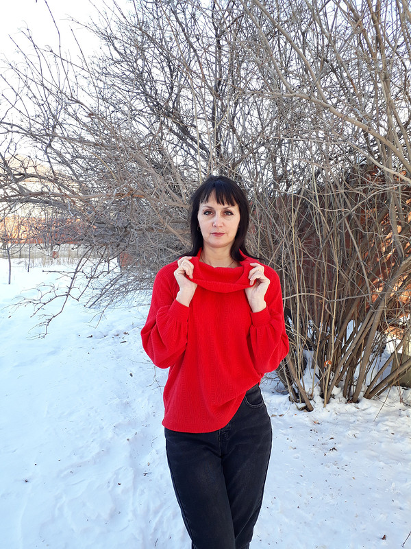 Красный пуловер от Alena_Eschenko