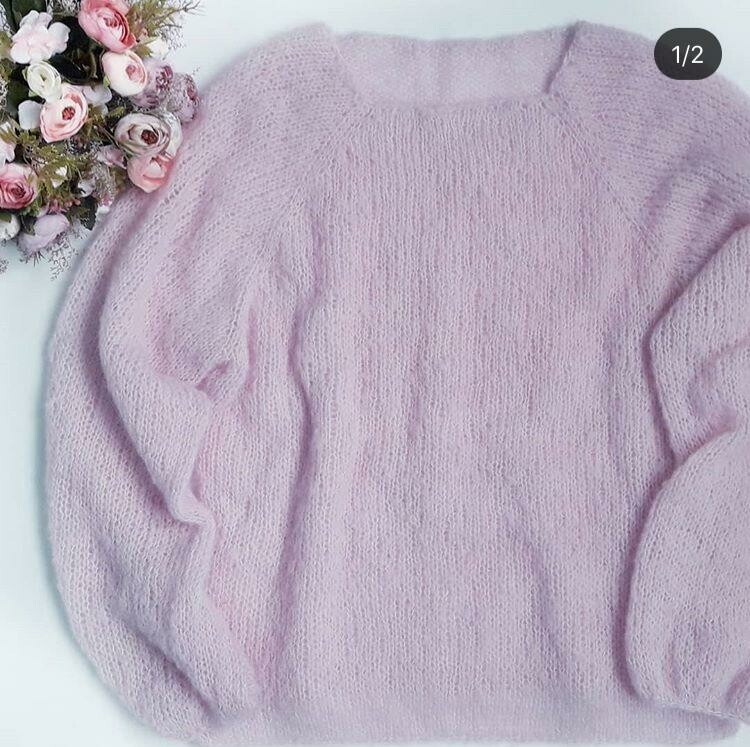 Пуловер из кидмохера от tina2019