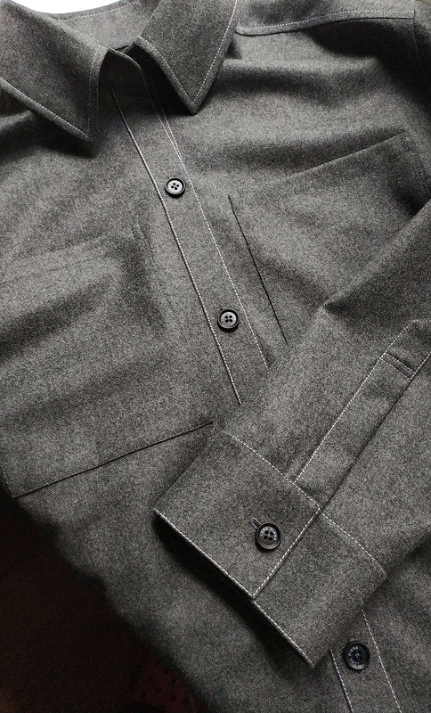 Рубашка «Серый лоск» от indikate_atelier