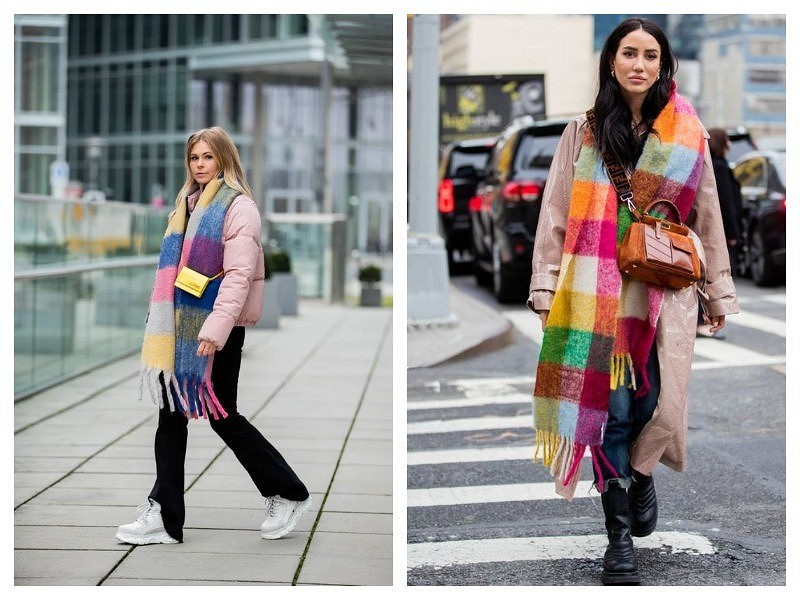 Как носить объёмный шарф: 7 красивых и оригинальных вариантов