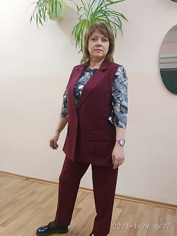 Костюм «Бордо»: блузка, брюки и жилет от Helga33
