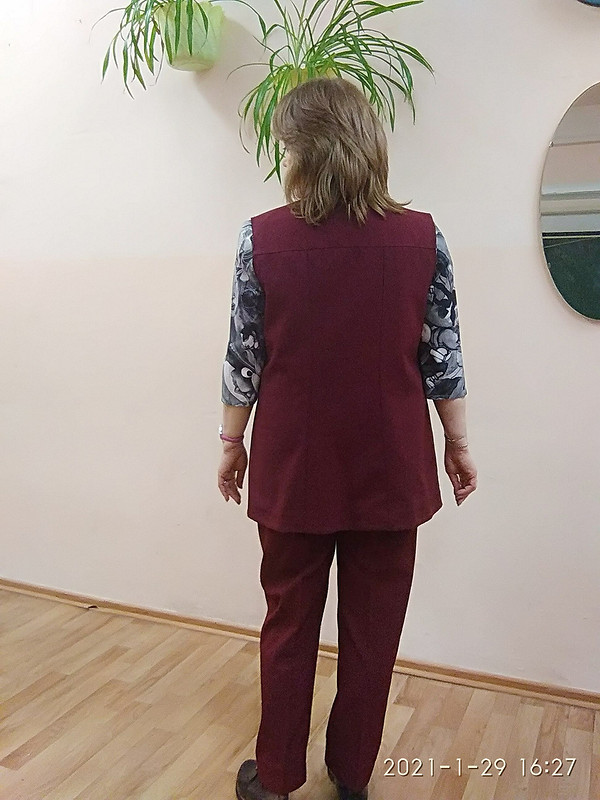 Костюм «Бордо»: блузка, брюки и жилет от Helga33