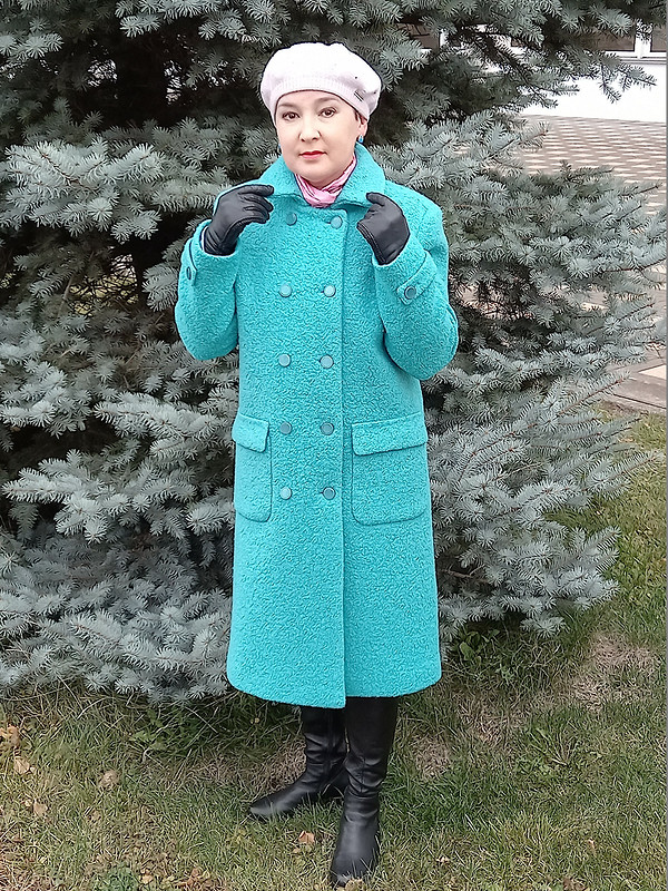 Бирюзовое пальто от Krasavitsa