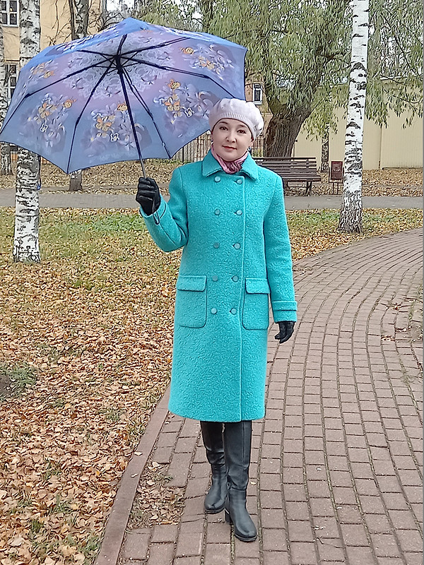 Бирюзовое пальто от Krasavitsa