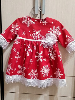 Платье для внучки к Новому году