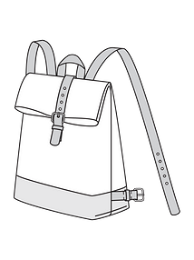 Технический рисунок рюкзака-мессенджера