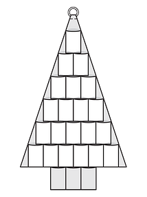 Технический рисунок рождественского текстильного календаря
