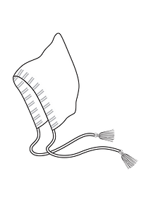 Технический рисунок вязаной шапочки