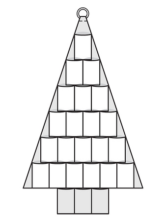 Технический рисунок рождественского текстильного календаря