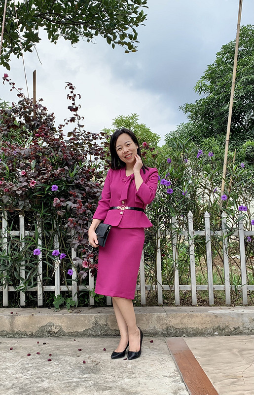 Жакет и юбка «Fuchsia suit» от Binh Ngo