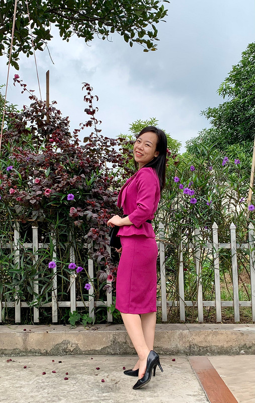 Жакет и юбка «Fuchsia suit» от Binh Ngo