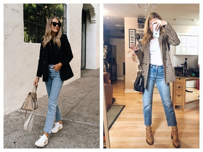 Стильные сочетания: темные джинсы с чем носить