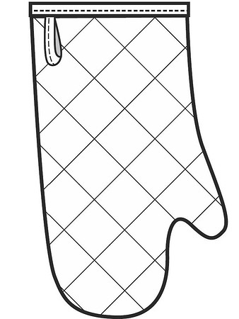 Технический рисунок рукавицы-прихватки