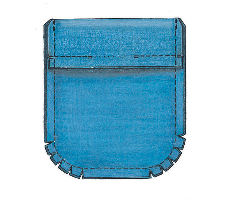 Азы шитья: накладной карман на подкладке