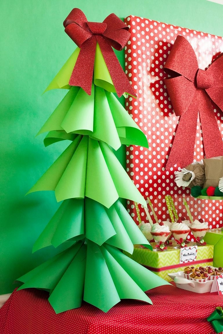 Новогодняя елка из бумаги и картона своими руками - мастер класс