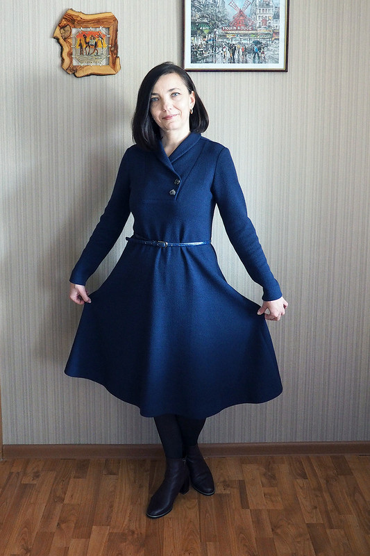 Платье с шалевым воротником от Ирина Шмидт