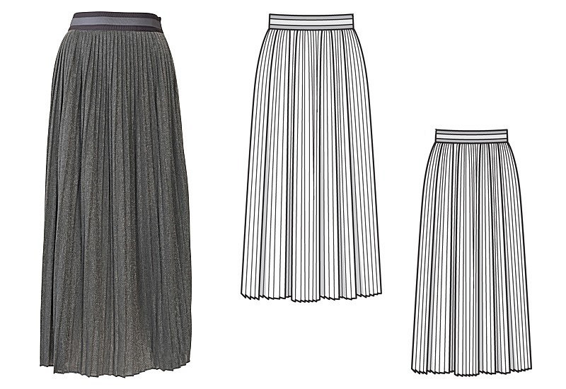 Модные фасоны юбок с разрезом спереди, сзади или по бокам