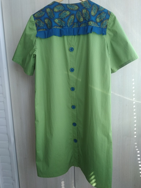 Платье-рубашка цвета лайм от helen4ik-elen4ik