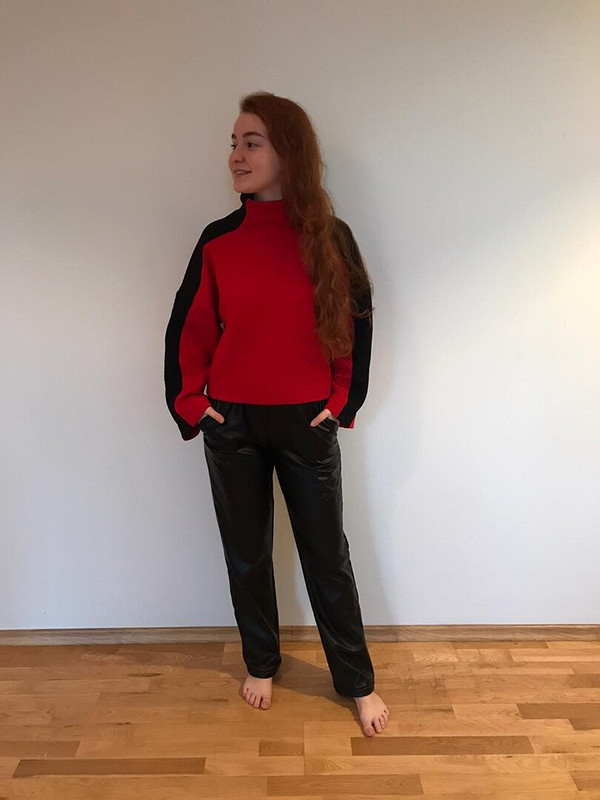 Пуловер «Красное и Чёрное» от jekibru