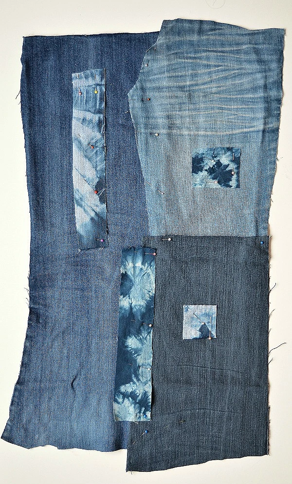 Идея: джинсовая сумка с вышивкой в духе сашико деталь, размером, подкладки, кармана, сумку, вверх, булавками, по центру, стороной, сумки, уголки, боковые, прямоугольника, 25 см, от верхнего, короткой, ручек, по размеру, Также, дублирующий