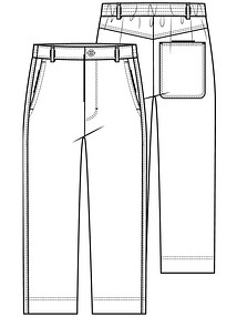 Технический рисунок брюк для мальчика