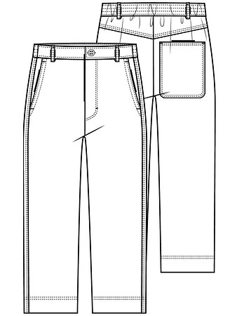 Технический рисунок брюк для мальчика