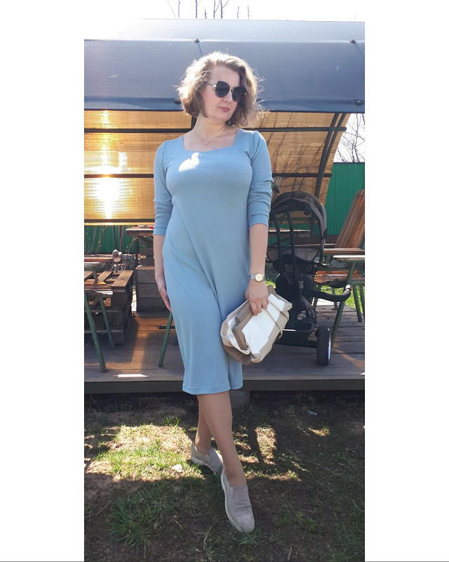 Небесно-голубое платье от TanyushkaPavlova