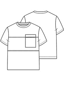 Технический рисунок футболки для мальчика