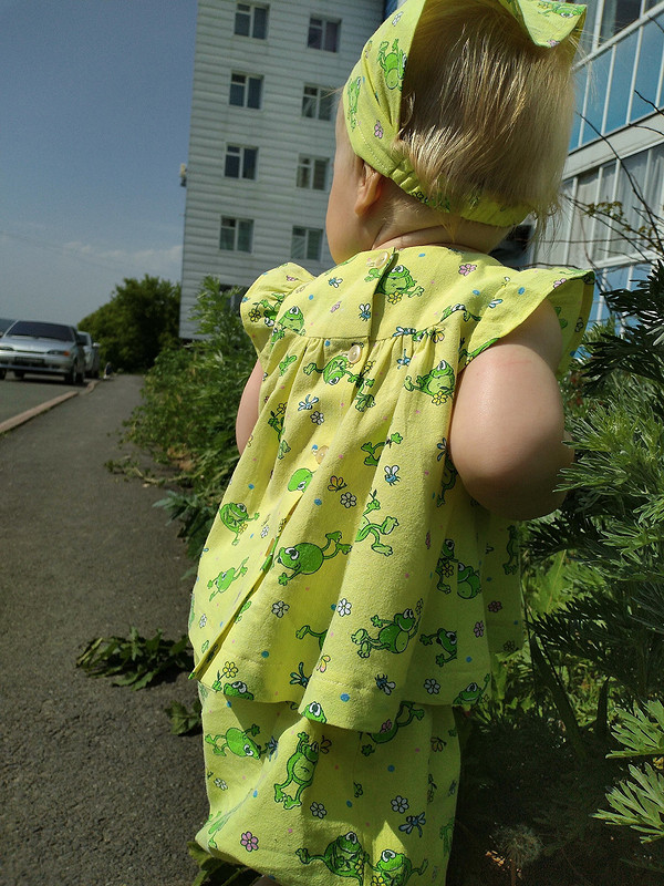Платье и штанишки «Солнце, лето, жара...» от Елена Карлова