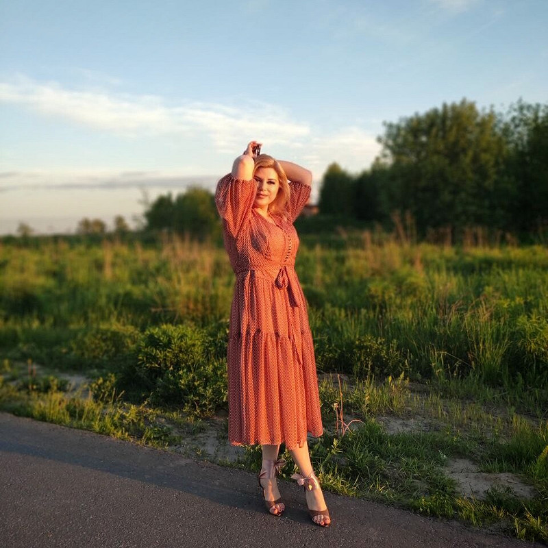Платье «Карамелька» из вискозного шифона от MarSel