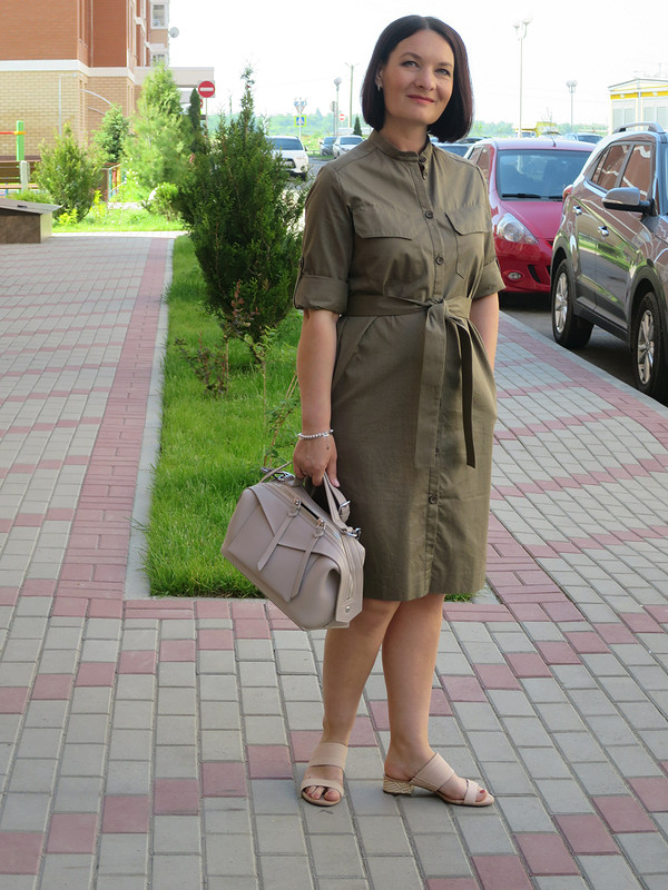Платье цвета хаки от Татьяна Яковенко