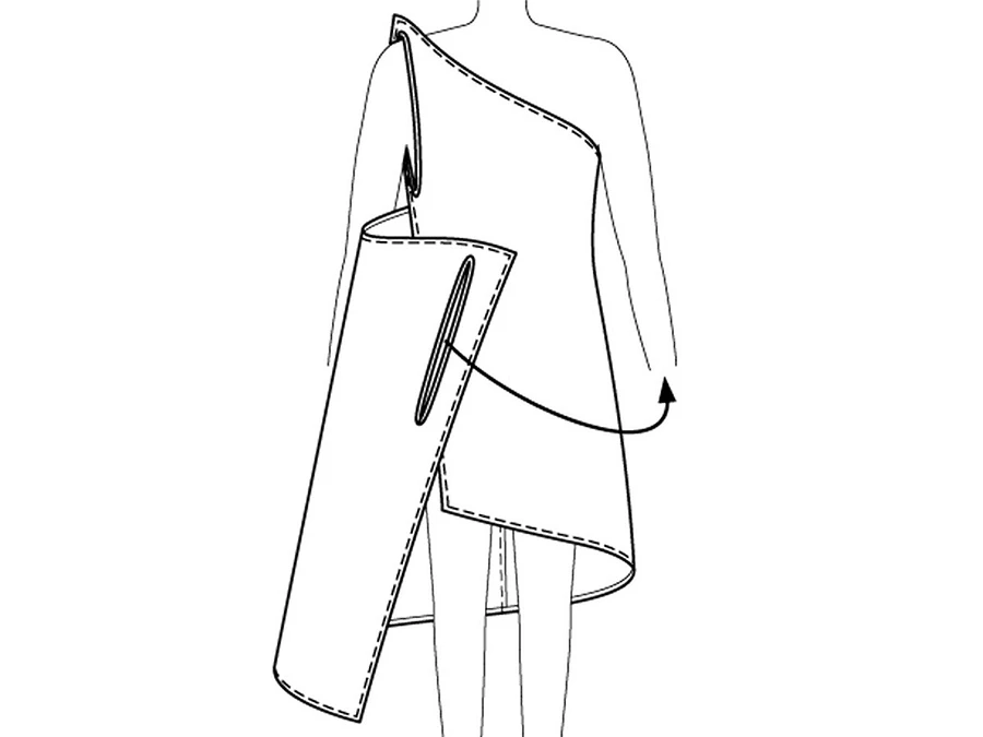 Пляжное платье с открытой спиной без выкройки