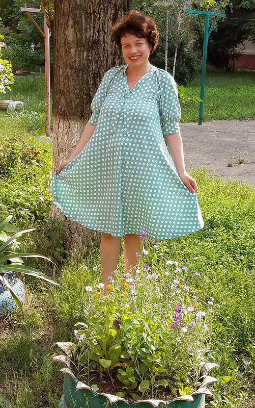 Платье-клеш из вискозы-стреч от LarisaLevinskaya