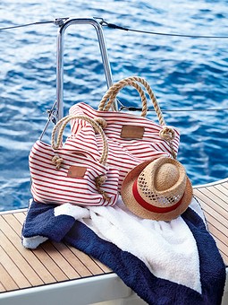 Пляжная сумка из трикотажа