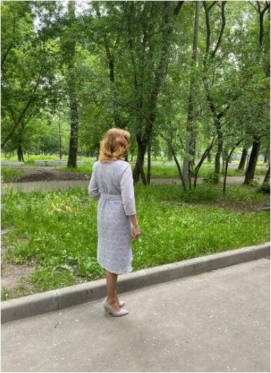 Платье из серого гипюра с пайетками от Ольга Зайцева