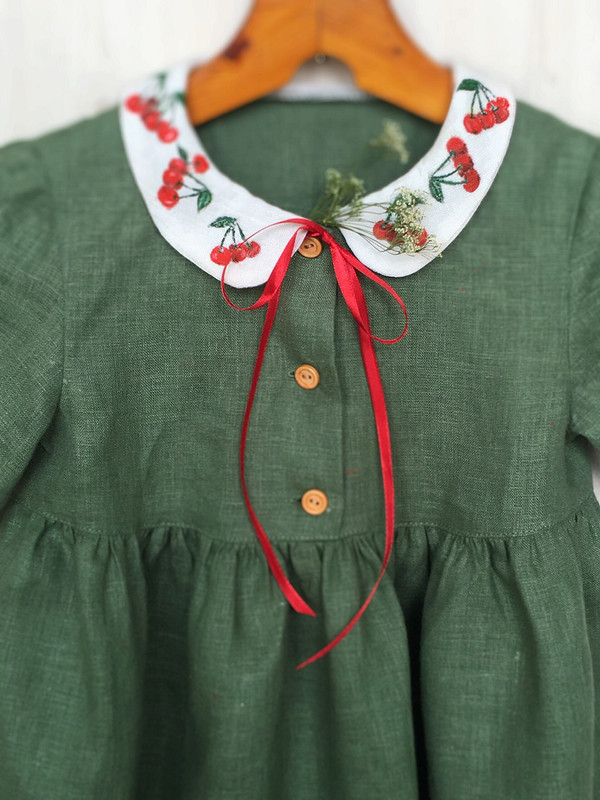 Льняное платье на девочку от olpik2015