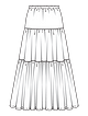 Многоярусная юбка №106 B