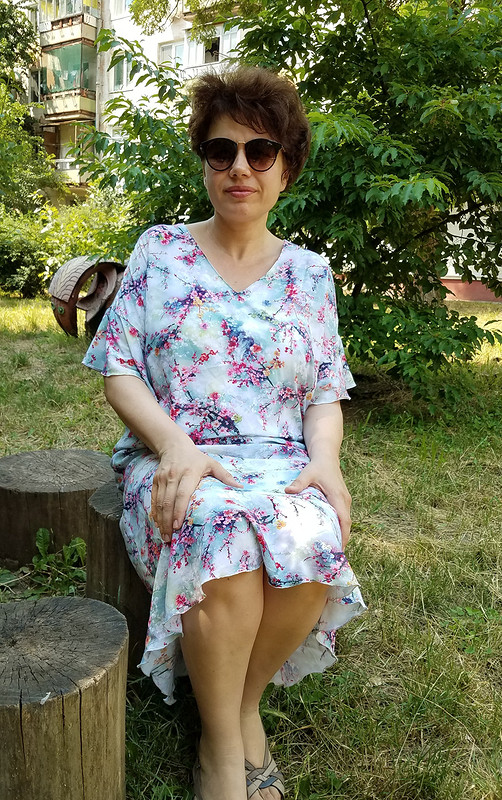 Платье с воланами из штапеля от LarisaLevinskaya