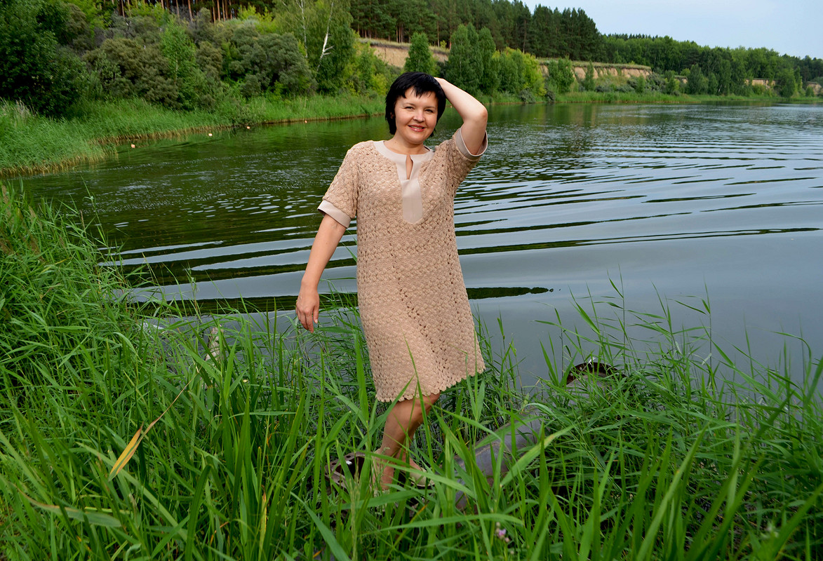 Платье из хлопкового кружева от Любаева Светлана
